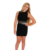 Nina Metallic Tank & Solid Black Skirt Set - Denny's