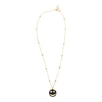 Enamel Smiley Face Pendant Necklace - Denny's