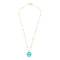 Enamel Smiley Face Pendant Necklace - Denny's