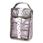 Snowflake Gunmetal Puffer Snack Bag - Denny's