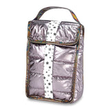 Snowflake Gunmetal Puffer Snack Bag - Denny's