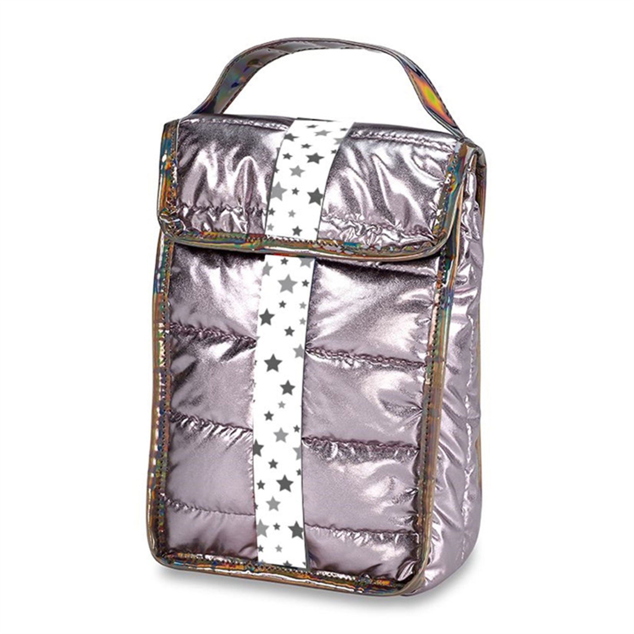 Snowflake Gunmetal Puffer Snack Bag - Denny's