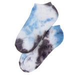 Blue & Black Tie Dye Ankle Socks - Denny's