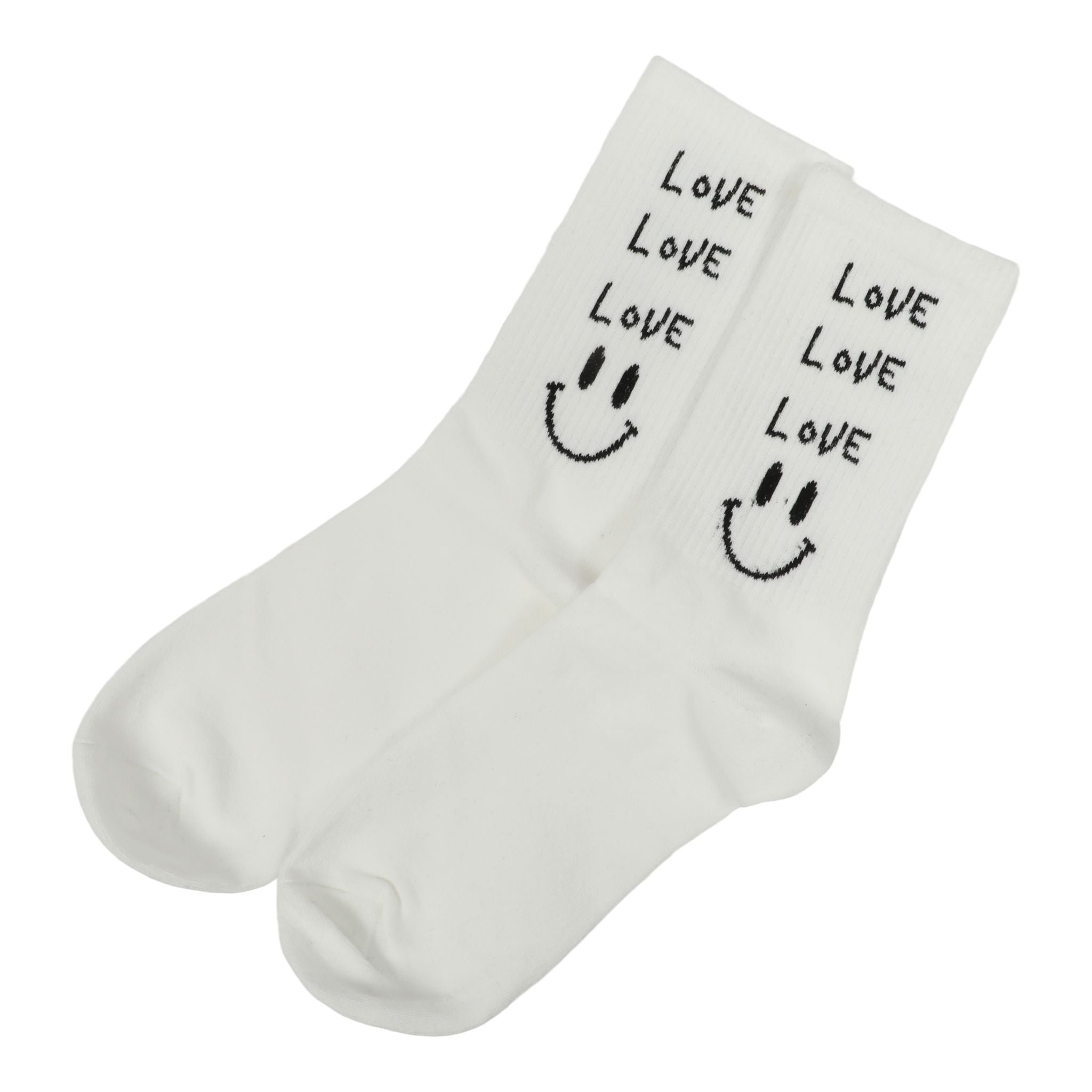Love Love Love Smiley Crew Sock - Denny's