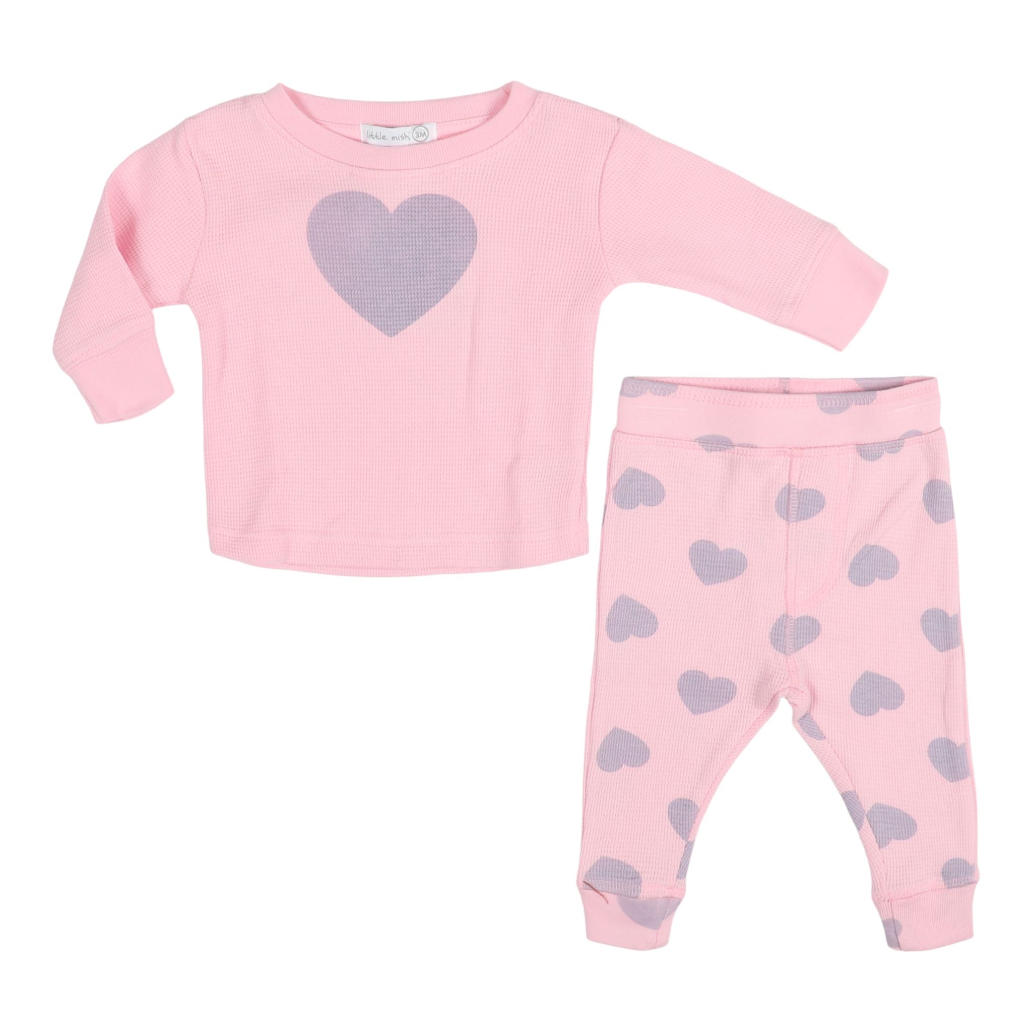 Lilac Hearts 2pc Set - Denny's