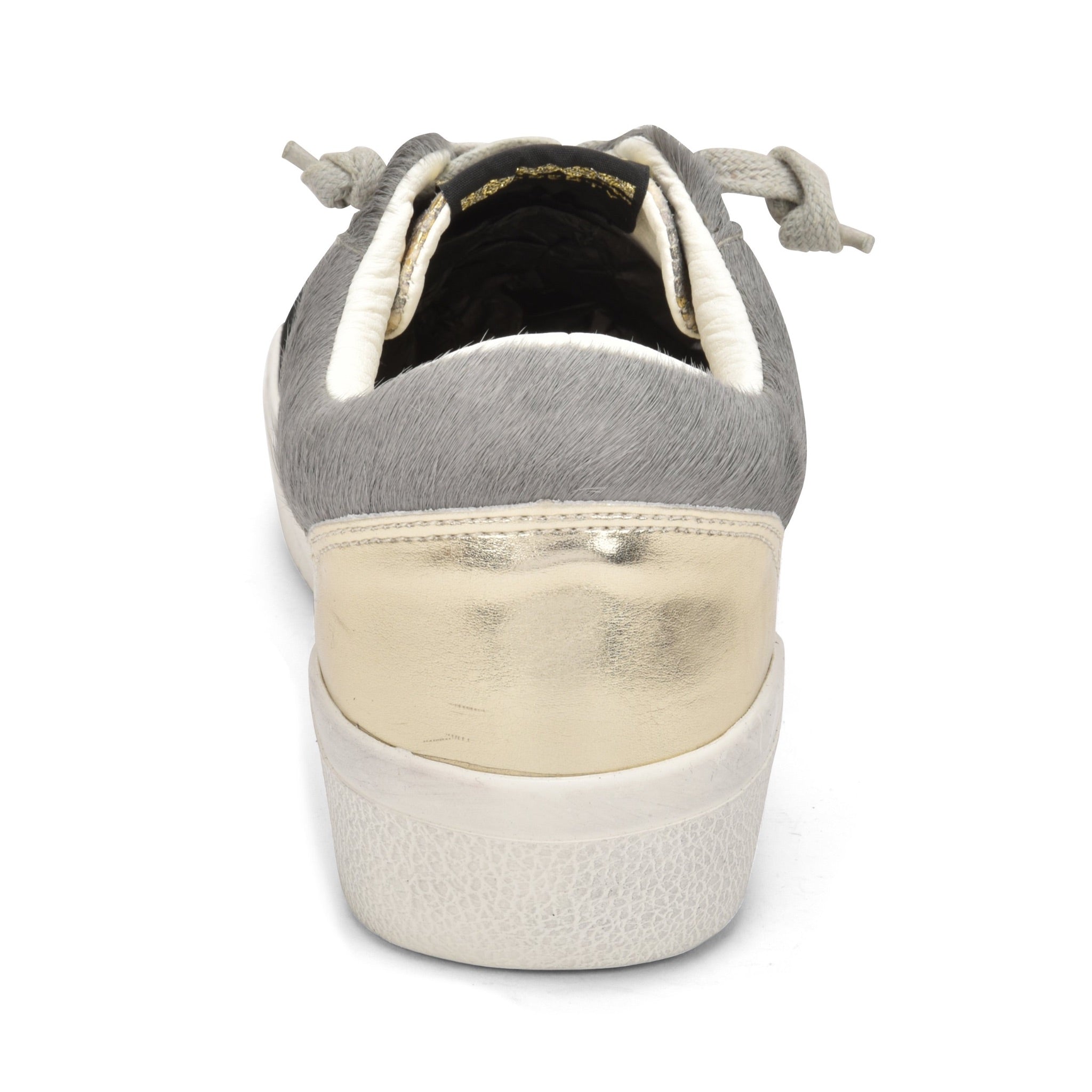 Low Top Platform Sneaker with Siver & Gold Snake Skin Print - Denny's