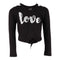 Long Sleeve Cold Shoulder Tie Front with Silver Love - Denny's