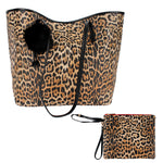Leopard Tote with Small Pouch Included - Denny's