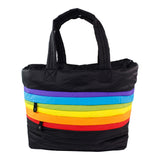 Rainbow Nylon Puffer Tote - Denny's