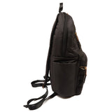 Black Puffer Backpack with Gold Zippers - Denny's