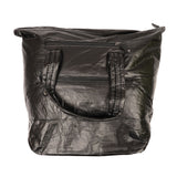 Large Puffer Tote with Crinkled Nylon Metallic Stripe - Denny's