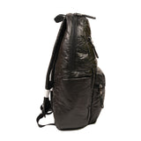 Crinkled Puffer Backpack with Metallic Stripe - Denny's