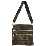 Camo Crossbody with Gold Zippers - Denny's