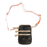Embossed Camo Printed Neoprene Cellphone Crossbody - Denny's