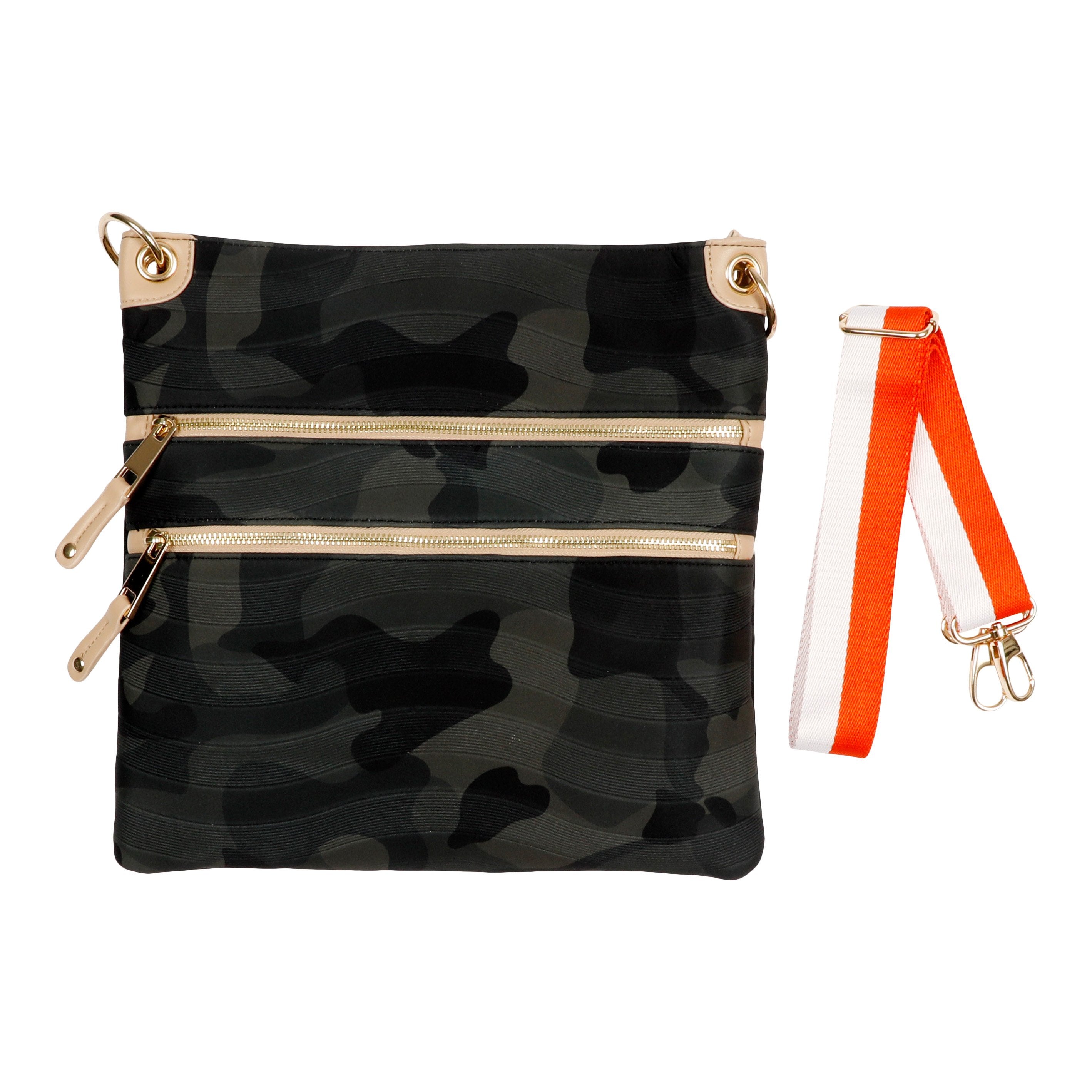 Embossed Camo Printed Neoprene Crossbody - Denny's