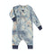 Navy & Blue Splatter Raglan Coverall - Denny's