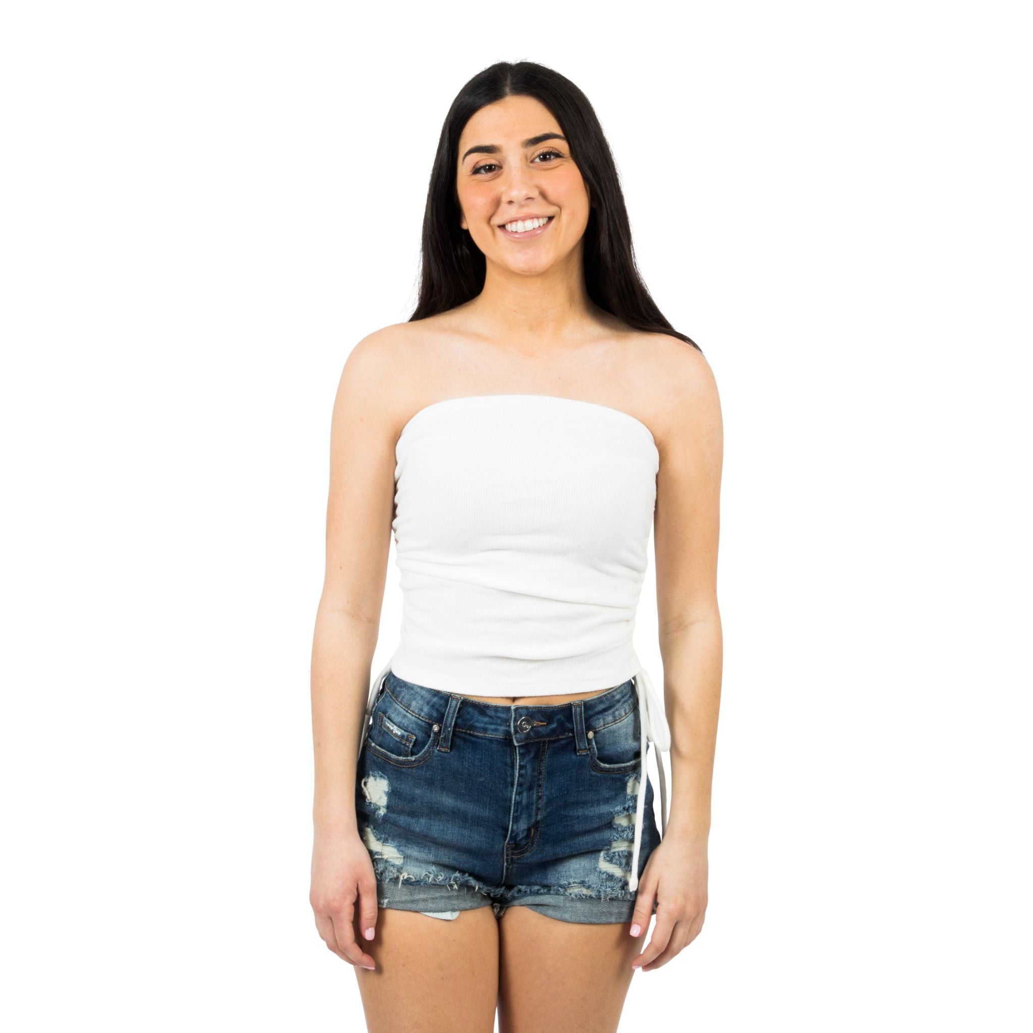 Side Rouched Tube Top - Denny's