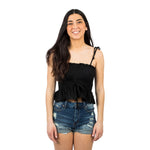 Rouched Smocked Tie Tank - Denny's