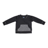 Sweatshirt Black with Grey Kangaroo Pocket - Denny's