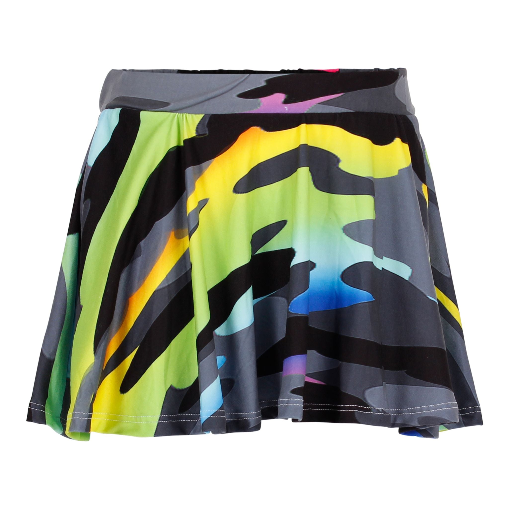 Soft Skater Skirt with Neon Camo Print - Denny's