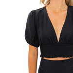 Vneck Lace Trim Top - Denny's