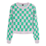 Checkered Crew Sweater - Denny's