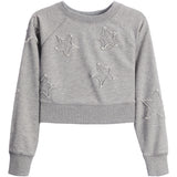 Star Crop Distressed Sweatshirt - Denny's