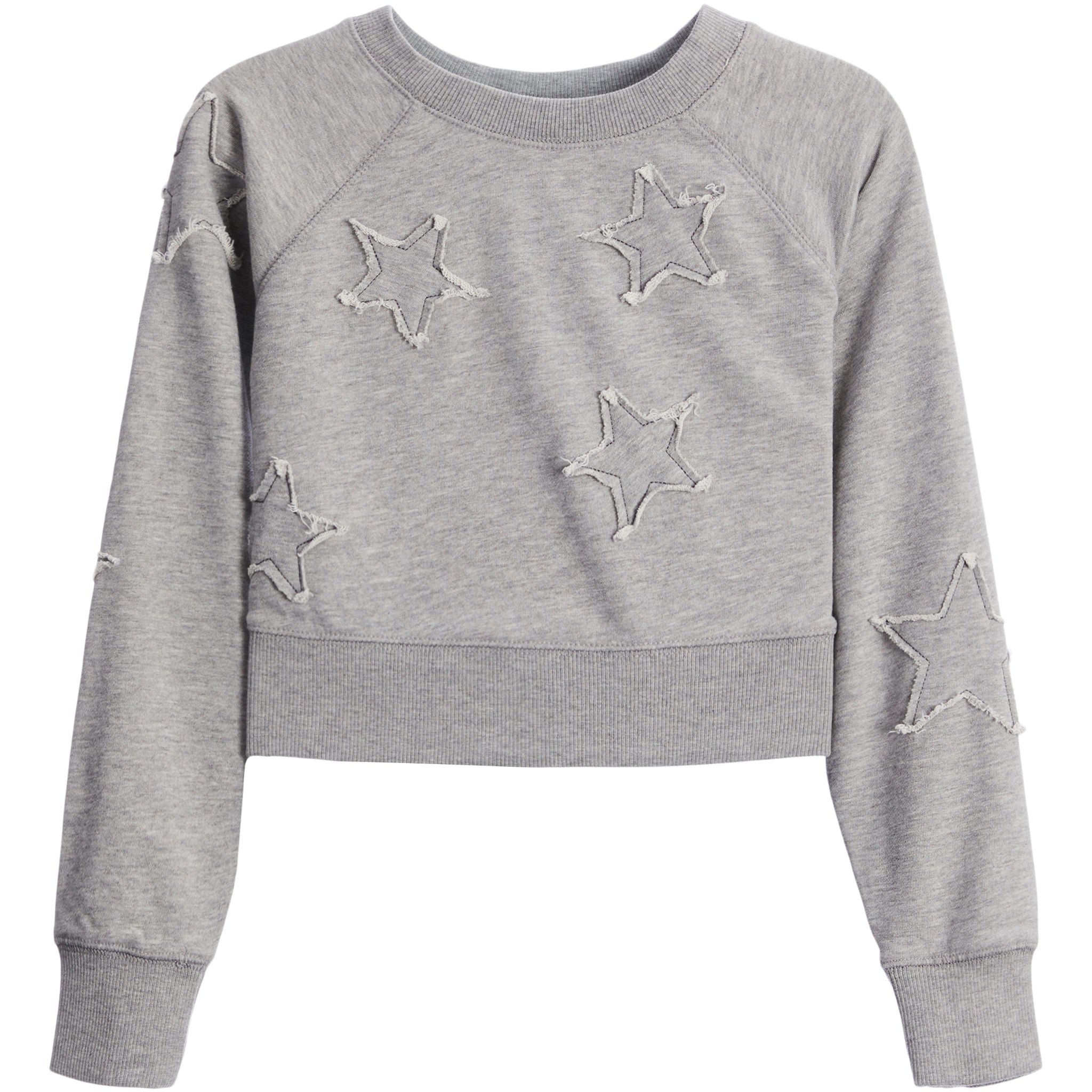 Star Crop Distressed Sweatshirt - Denny's