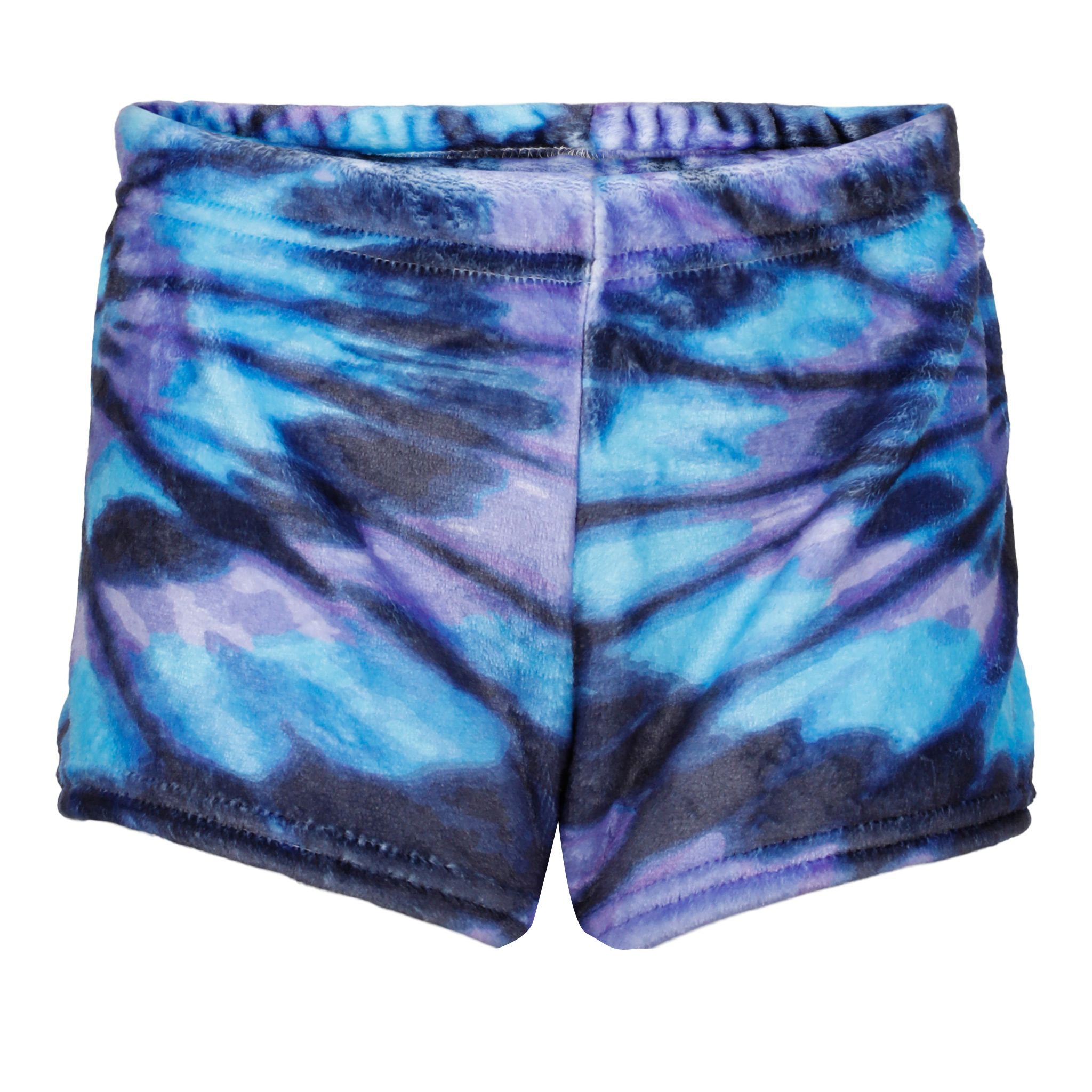 Blue Tie Dye Fuzzy Short - Denny's