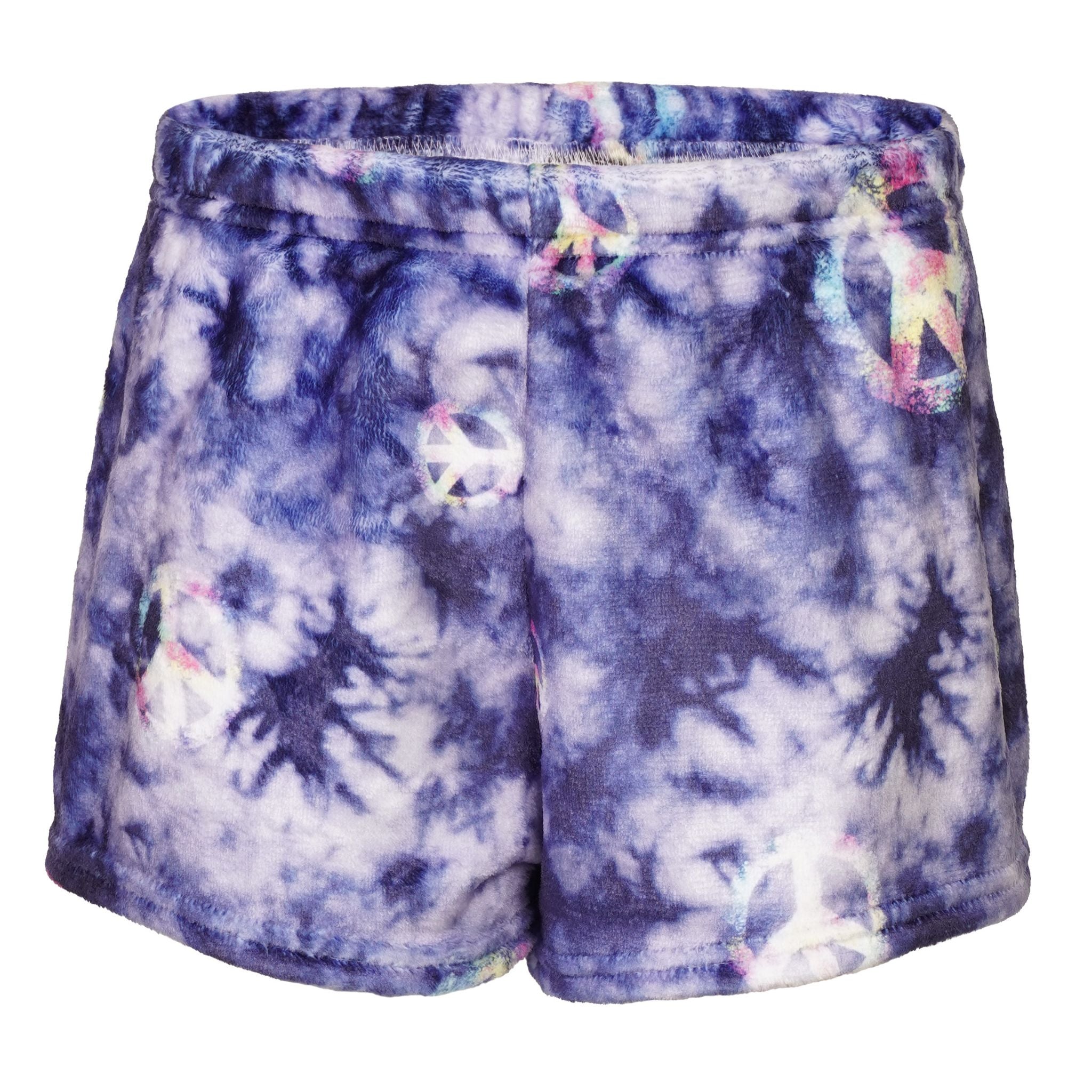 Splatter with Peace Inked Denim Fuzzy Short - Denny's