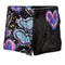Pink Blue & Black Swiggle Heart Fuzzy Short - Denny's