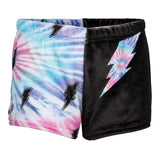 Tie Dye Bolt Fuzzy Short - Denny's