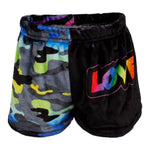 Neon Camo Fuzzy Short with Love - Denny's