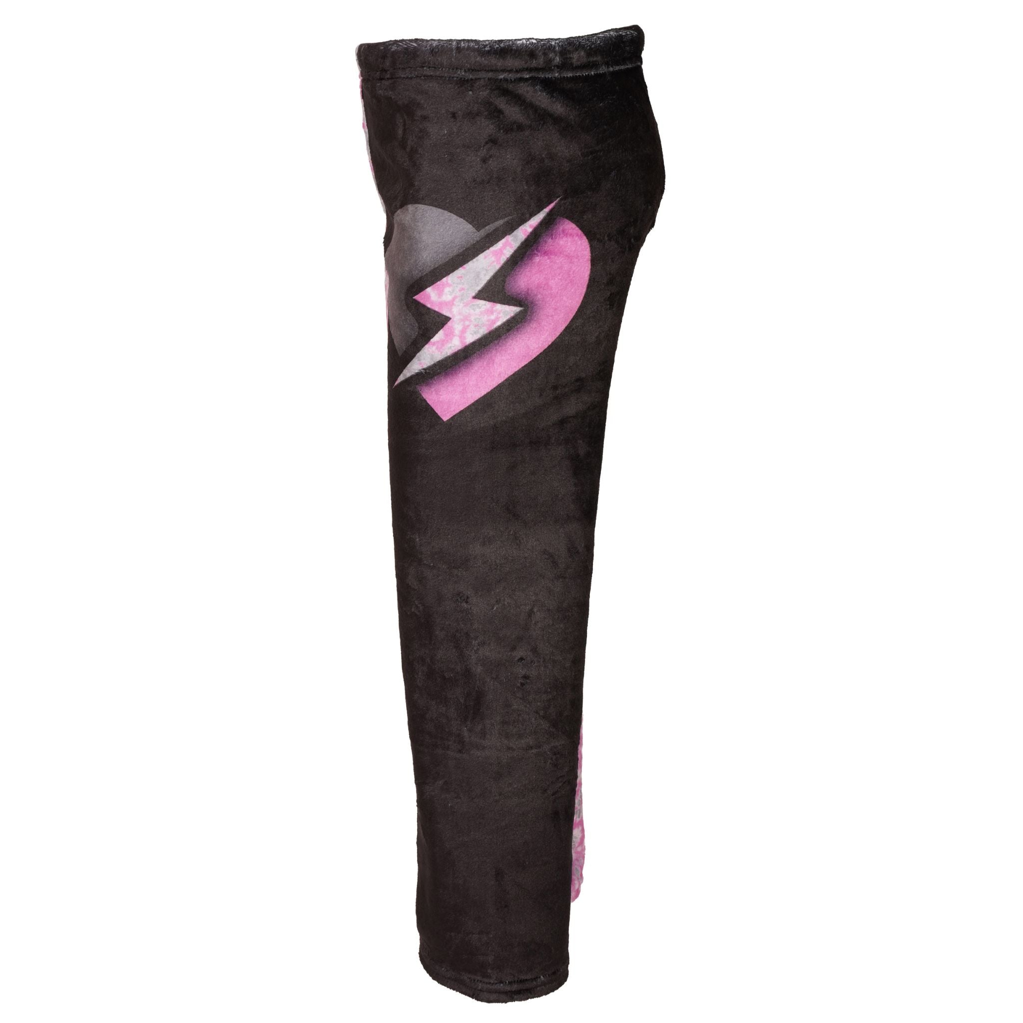 Heart & Bolt Crush Grey & Pink Fuzzy Lounge Pant - Denny's