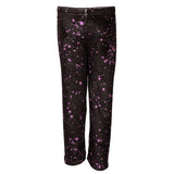 Purple Splatter Black Fuzzy Lounge - Denny's