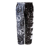 Black White Peace Fuzzy Pant - Denny's