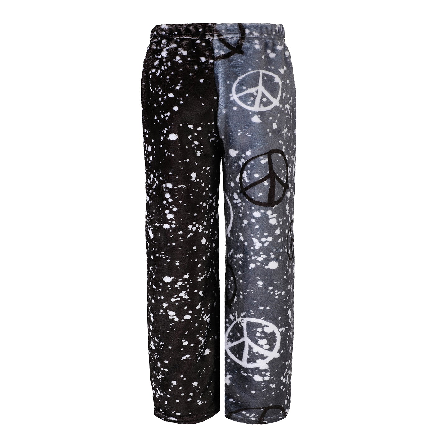 Black White Peace Fuzzy Pant - Denny's