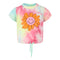 Happy Flower Drawstring Waist Top - Denny's