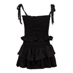 Smocked Tiered Solid Dress - Denny's