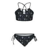 2pc Allover Skull Bolt Addison Bikini - Denny's