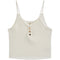 Snap Henley Crop Ribbed Cami - Denny's