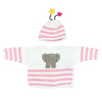 Pink Elephant Sweater and Hat - Denny's