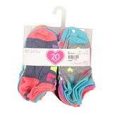 Assorted Positivity 20 Pack No Show Socks - Denny's