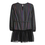 Luster Dot Tie Waist Dress - Denny's