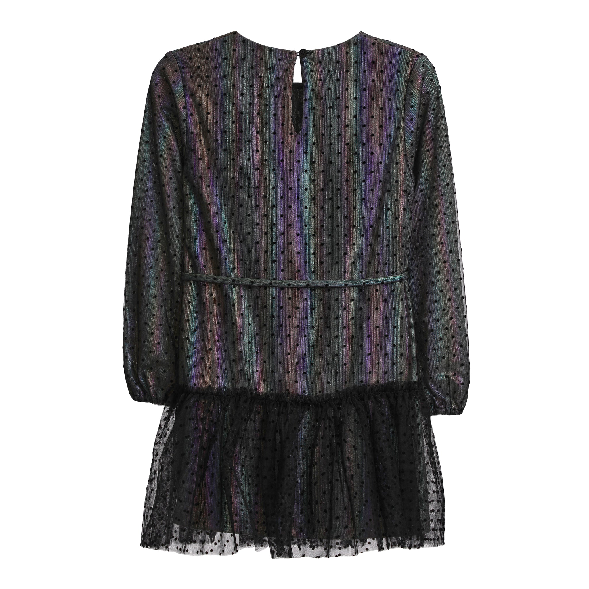 Luster Dot Tie Waist Dress - Denny's