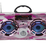 Camo Boombox LED Speakers Pnk - Denny's