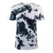 Black White Tie Dye Short Sleeve Crew - Denny's