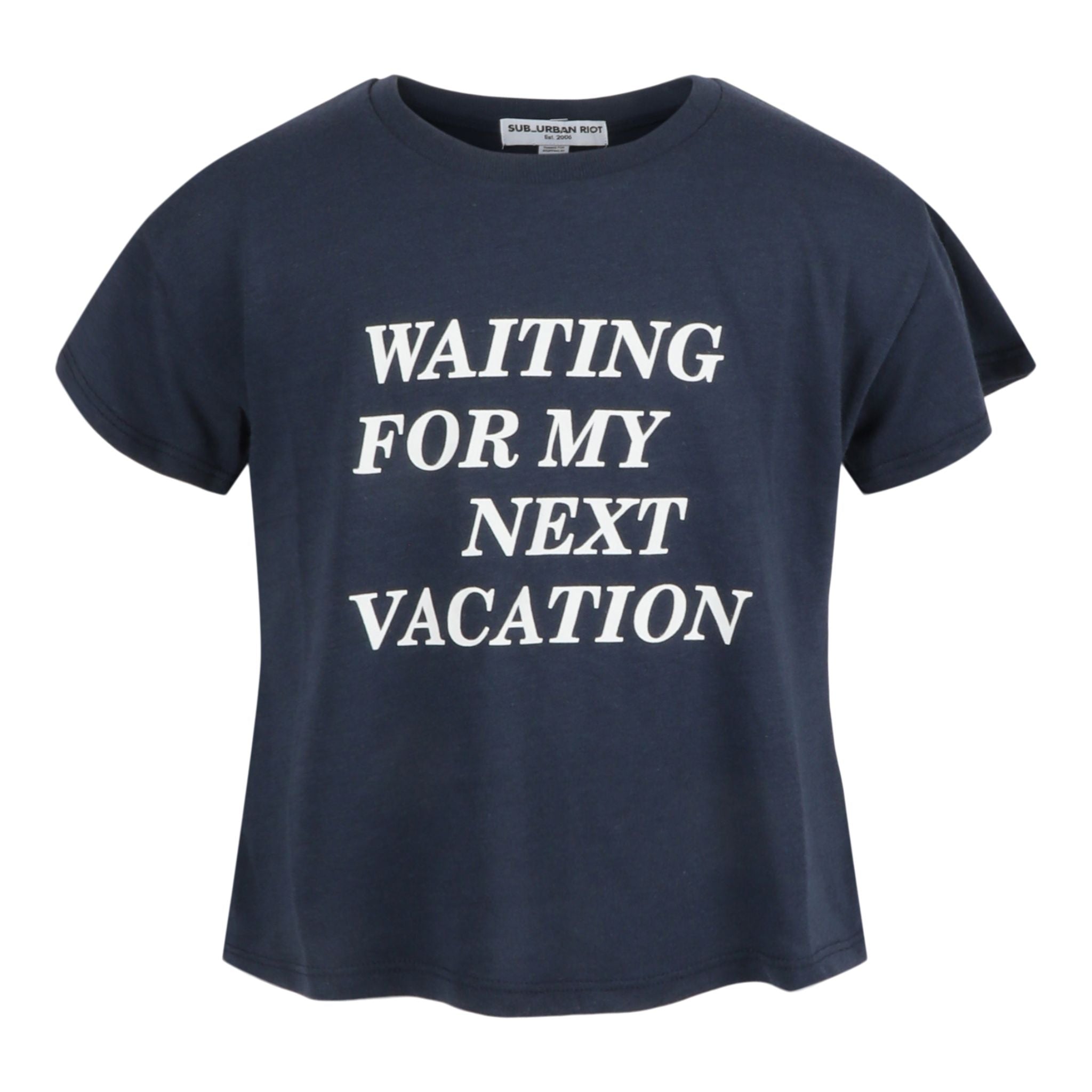 Waiting For My Next Vacation Crop Tee - Denny's