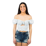 Floral Smock Top With Bow - Denny's