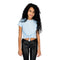 Short Sleeve Tie Front Tri Blend Tee - Denny's